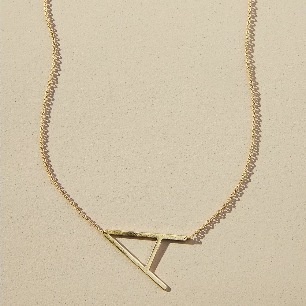 Monogram Pendant Necklace- Letter A
